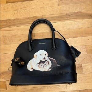 Balenciaga puppy and kitty small ville bag.